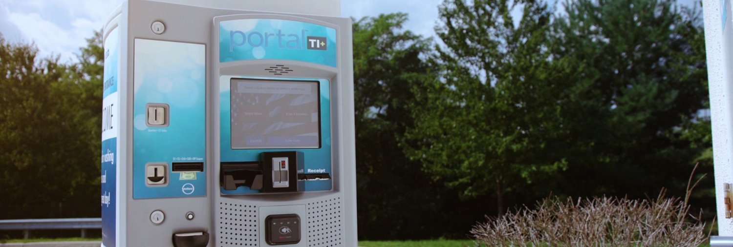 Portal TI+ car wash pay station by Unitec for in-bay automatic car washes