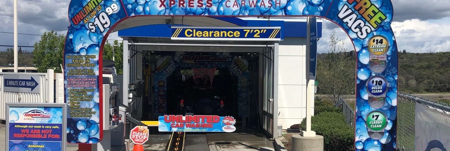 super clean car wash's mini tunnel