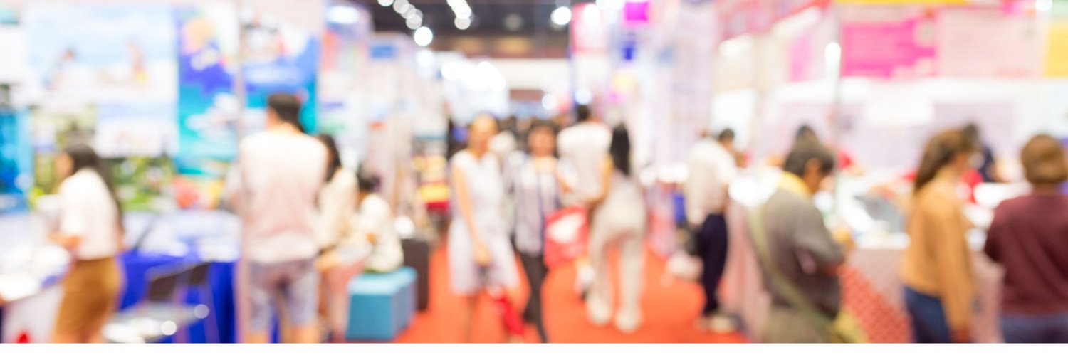 Blurred image of tradeshow floor