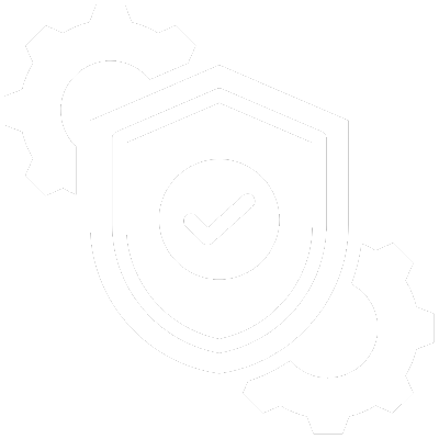 gear and shield icon depicting reliability