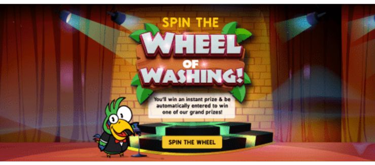 car wash spin to win ad