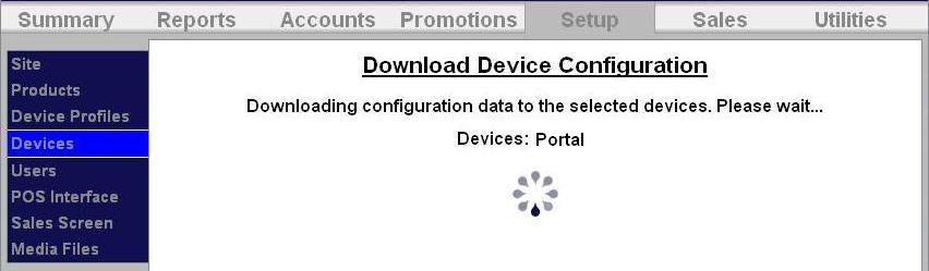 download device configuration screen